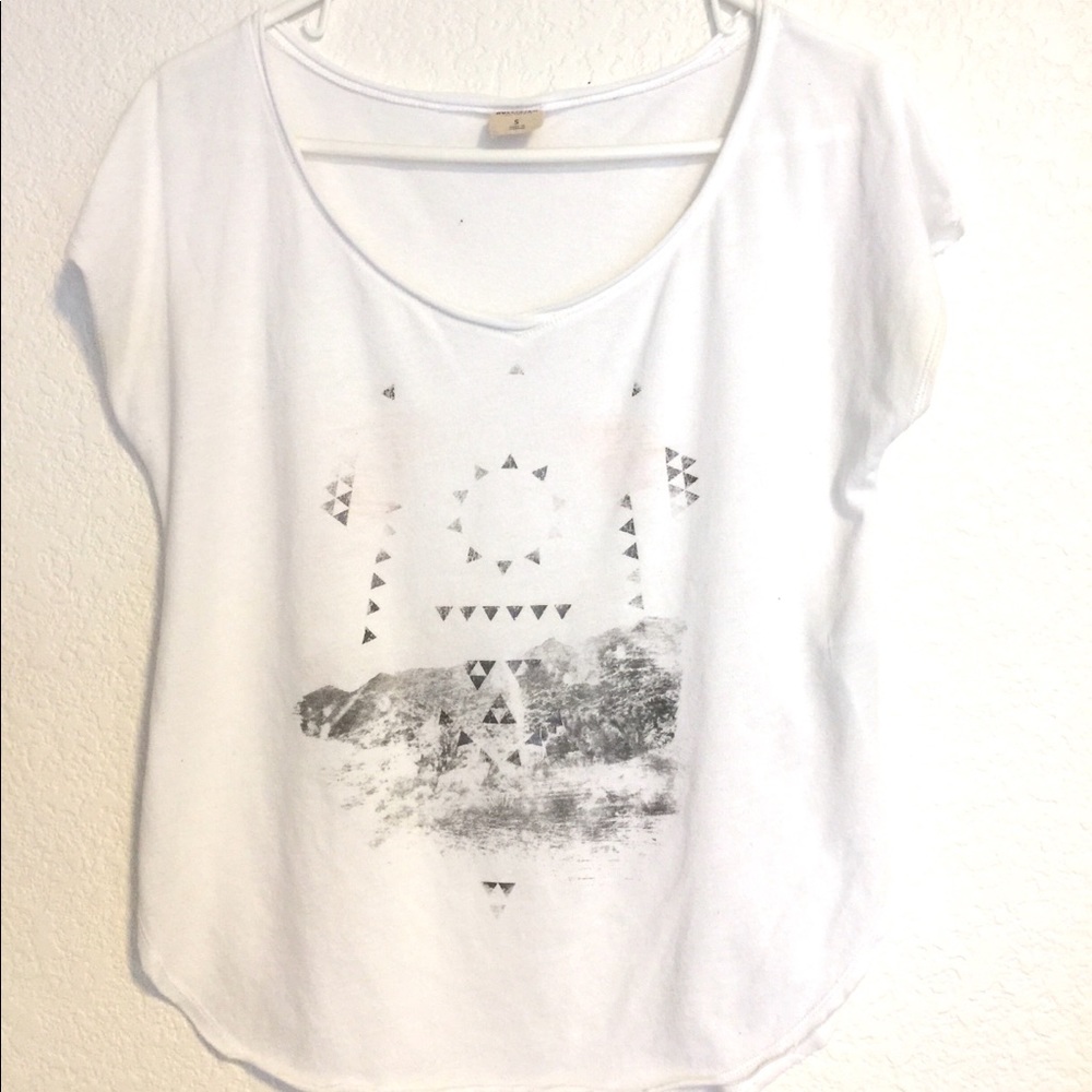 Hollister white graphic tee
